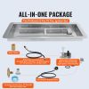 24 x 8 inch Drop-in Fire Pit Pan, Rectangular Stainless Steel Fire Pit Burner Kit, Propane Gas Fire Pan 120
