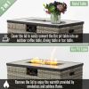 32" Propane Gas Fire Pit Table with Propane Tank Cover 2-Pieces