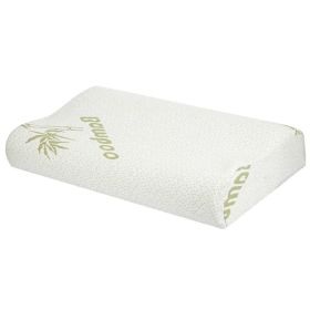 Bamboo Memory Foam Sleep Pillow Contoured Cervical Orthopedic Pillow Neck Support Breath Pillow (Option: Standard)