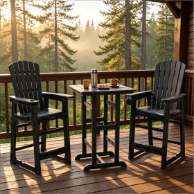 Outdoor Stool 29 Inch Height with Backrest And Armrests for Enhanced Comfort And Support-Only one (Color: Black)