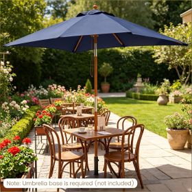 Outdoor Rectangular Patio Umbrella 7 Feet with 3 Adjustable Heights for Garden Poolside Balcony Sunshade Protection (Color: Navy Blue)